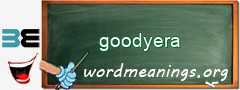 WordMeaning blackboard for goodyera